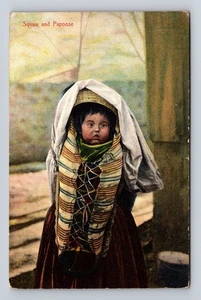 Squaw and Papoose on Back Board, Vintagecard - Picture 1 of 2