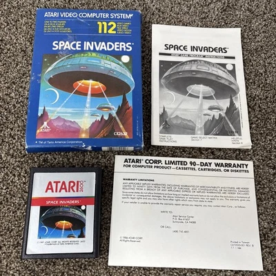Space Invaders Atari 2600 Rare Silver Label Variant 1987 CIB IN BOX TESTED - Image 1 of 4