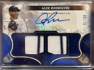 2025 Topps Tier One Alex Rodriguez Dual Patch Auto /15 RARE Yankees AT1R-AR - Picture 1 of 3