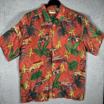 Burma Bibas Hawaiian Shirt Mens Extra Large XL 100% Silk All Over Print - Image 1 of 4