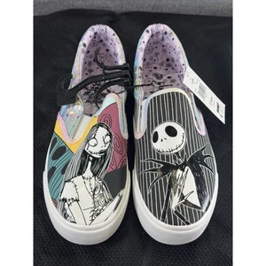 Neu Nightmare Before Christmas Jack und Sally Slipper Schuhe Größe 10 Neu mit Etikett - Bild 1 von 9
