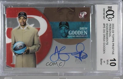 2002-03 Topps Pristine Personal Endorsements Drew Gooden BCCG 10 Rookie Auto RC - Image 1 of 3