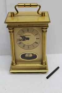 Orologio da carrozza vintage Benchmark - carillon meccanico carica 8 giorni - Germania - funziona - Foto 1 di 7