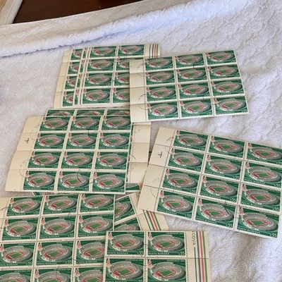 ROMANIA-(-1979-)-SC.2862-OLYMPIC STADIUM,MELBOURNE-100-Stamps ON BLOCKS-CTO-#439 - Image 1 of 4