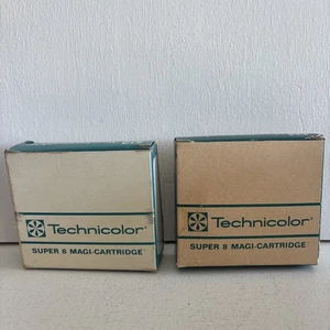 Untested Two Vintage TECHNICOLOR SUPER 8 MAGI-CARTRIDGE ~ Unknown subjects - Picture 1 of 10