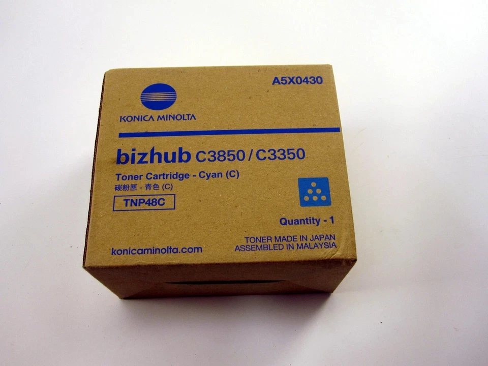 Tóner cian original Konica Minolta TNP48C A5X0430 - Bizhub C3850 C3350 Foto 1 de 1