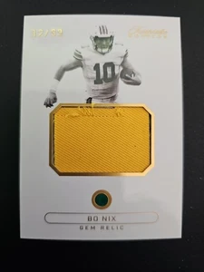 Bo Nix 2024 Keepsake Jersey Patch /99 Denver Broncos Gem Relic - Bild 1 von 2