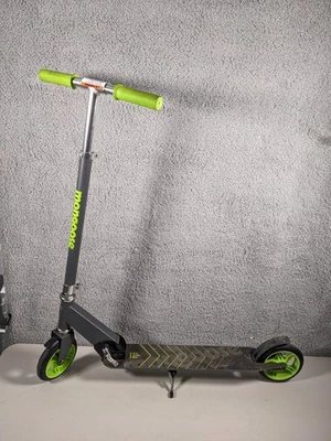 Mongoose Force 3.0 Max Grip Folding Kick Scooter Black & Lime Green - Image 1 of 2
