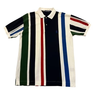 Vintage Nautica Polo Shirt Striped Mens S Short Sleeve 100% Cotton - Picture 1 of 11
