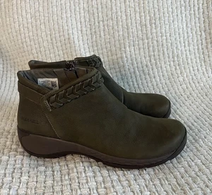 Merrell Encore Braided Bluff Q2 Damenstiefel olivgrün Leder Größe 8,5 J94616 - Bild 1 von 7