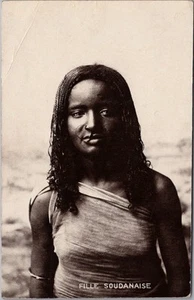Foto Real Egipto RPPC Postal FILLE SOUDANAISE Mujer "El Cairo Postal Fideicomiso" - Imagen 1 de 2