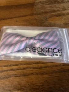 Retreez Junior Bow Tie Pink And Grey Stripe 4-7 Years - Picture 1 of 2