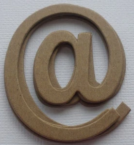 (5) AT SIGN - @ Symbol Punctuation Raw Bare Chipboard Die Cuts - Picture 1 of 1