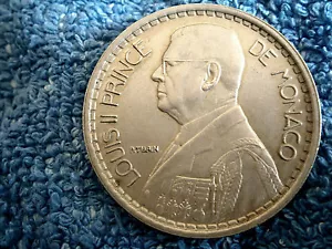 MONACO: SCARCE LARGE 20 FRANCS 1947 ABOUT UNCIRCIRCULATED TO UNCIRCULATED! - Picture 1 of 3