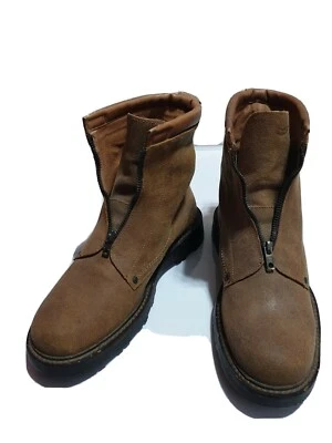 Men's Coach Front Zip Leather Boots Made In Italy Size 7.5 - Colin - Image 1 of 4