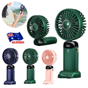 Portable USB Rechargeable Folding Mini Hand held Fan Desk Cooler Cooling 5 Mode - Picture 1 of 16