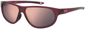 Under Armour Women's Intensity Oval Sunglasses - Maroon Frame/Rose Gold Mirror - Picture 1 of 7