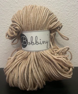 Bobbiny Junior 3mm Braided Cord Cotton Yarn, Caramel Shake - Picture 1 of 4