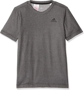 adidas boys training knit t-shirt, chalk white / black, 116 - Picture 1 of 2
