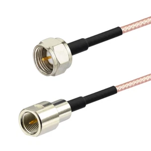 Cable coaxial coleta recta enchufe macho tipo F enchufe FME RG316 15 cm para inalámbrico - Imagen 1 de 3