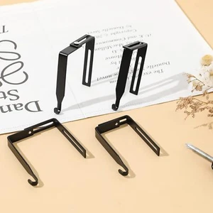 4 Pack Metal Cubicle Hangers Adjustable Hooks for Mirrors Hats Door Panels - Picture 1 of 6