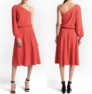 Vestido A.L.C para mujer Shara de un hombro mediodi talla L rojo nuevo con etiquetas precio de venta sugerido por el fabricante $445 - Imagen 1 de 9
