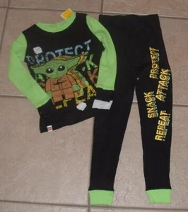 NEW NWT Boys Sz 4 Glow in the Dark Ink STAR WARS Snug Fitting 2 Pc Pajamas Set - Picture 1 of 3