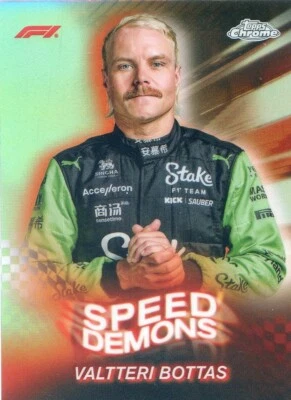 2024 Topps Chrome Formula 1 VALTTERI BOTTAS #SD-13 F1 SPEED DEMONS REFRACTOR - Image 1 of 2