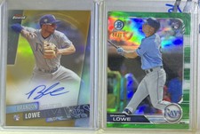 2019 Topps Finest Auto Gold Refractor /50 Brandon Lowe #FA-BL + free Chrome /99