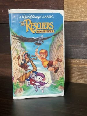 The Rescuers Down Under Walt Disney Classic VHS Tape 1991 Black Diamond Clamshel - Image 1 of 4
