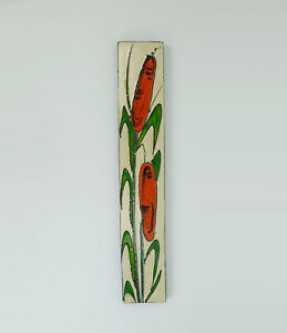 rare tall ruscha WALL PLAQUE model no. 773/2 floral hand-painted motif 1960s>