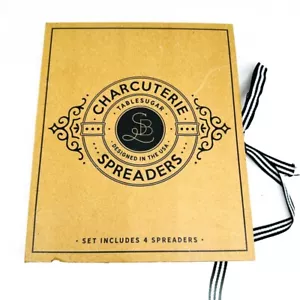4 Pcs Santa Barbara Design Studio Charcuterie Spreaders Knives Book Box - Picture 1 of 7
