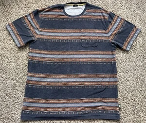Howler Brothers Terry T Shirt Mens XL Blue Striped Aztec Chest Pocket - Picture 1 of 6