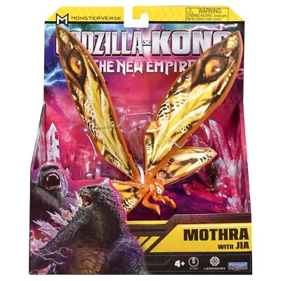 PLAYMATES MonsterVerse Godzilla x Kong: il nuovo impero, personaggio d'azione Mothra da 15