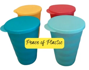 Tupperware Neu 16 Unzen Impressionen Tassen Becher Set BECHER MIT FLACHDICHTUNGEN - Bild 1 von 5