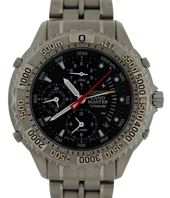 Seiko 41mm Men's Titanium Landmaster SBCN003 Black Dial Watch- Ref: 7K32-0A10! - Image 1 of 4