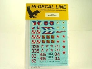 MiG 19 Decal Bogen Set - HI-DECAL LINE für Maßstab 1:48 - 48-020 - Picture 1 of 1