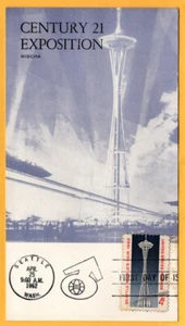 #1196 Century 21 Exposition, April 25 1962 Mischa Picture Post Card Maxicard NIM - Picture 1 of 1