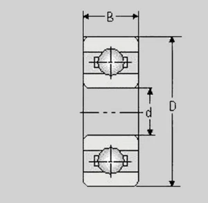 Miniatur Kugellager 6000 2RS, 10x26x8, 6000 2RS - Bild 1 von 1