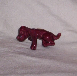 Camark Pottery Maroon Dog Figurine - Picture 1 of 1