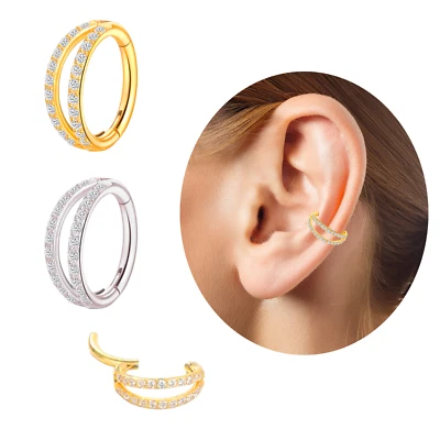 Septum Piercing Clicker Ring Titan Helix Piercing Nasenpiercing Gauge 1,2mm - Bild 1 von 3