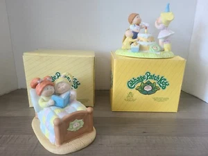 Vintage 1984 Cabbage Patch Kids Porcelain Figurine Lot of Two Cute - Picture 1 of 11