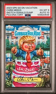 Tarjeta de boceto GPK 2023 *DONALD TRUMP* IM BACK (POP 1) *AUTO* Meeks - PSA calificado - Imagen 1 de 2