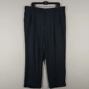 Brioni Vestito Pantalone Uomo 42R, Vestibilità 38x30 Blu Lana Plissettato Polsini Pantaloni Italia - Foto 1 di 12