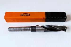 45/64" HERTEL HSS 1/2" Reduced Shank Drill Bit 118° Point 6" OAL Black Oxide USA - Picture 1 of 7