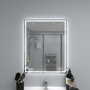 24'' x 30'' Anti-fog Led Bathroom mirror, Lighted Wall Mounted Mirror Frameless - Picture 1 of 11