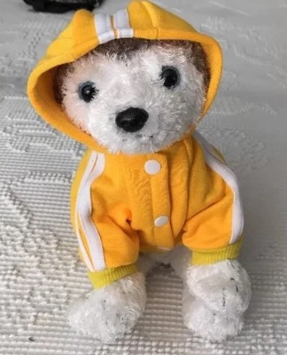 Chaqueta para perro naranja claro y amarillo. Talla Pequeña ADIDOG Capucha Foto 1 de 4