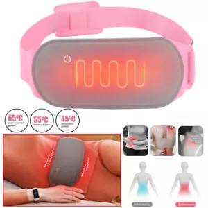 Electric Heating Menstrual Vibration Pad Belt For Period Pain Relief Cramps - Picture 1 of 19