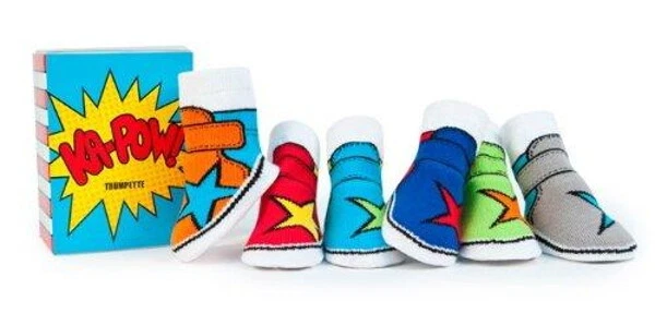 Trompeta KA-POW! KAPOW Bebé Niño Calcetines Antideslizantes 6 Pares 0-12 Meses Foto 1 de 1