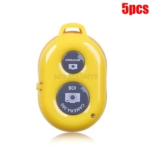 5Pcs Self-Timer Shutter Wireless Bluetooth Camera Phone Remote Control Yellow qo - Bild 1 von 2